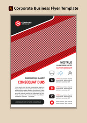 Corporate Business Flyer Template, A4 Size with Bleed Vector design