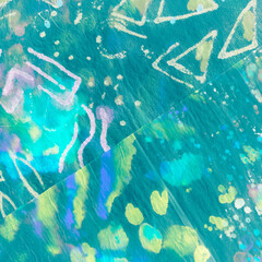 Animal Skin Print. Green Giraffe Wild. Green