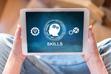 Skills concept on a tablet