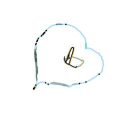 Color sketch of lilies with transparent background