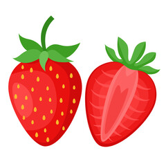 Bright strawberry. Organic antioxidant strawberry