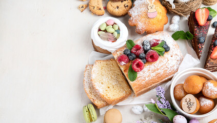 Easter desserts  table.
