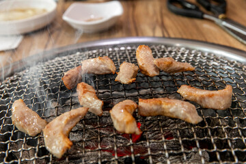 South Korea food raw Pork Neck meat