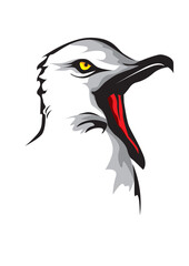 Portrait von einer Möwe als Vektoren