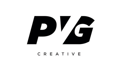 PVG letters negative space logo design. creative typography monogram vector