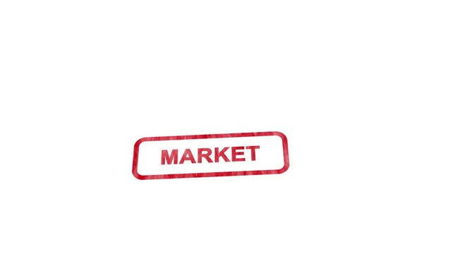 Stamp seal market text animation