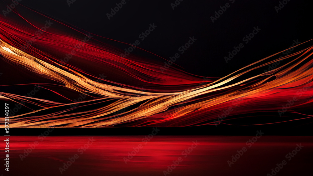 Aufkleber evolving fractal waves abstract background.