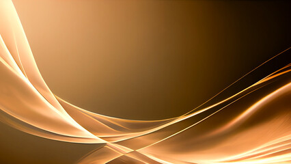 Abstract Golden Smooth Wave Motion Background.