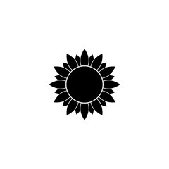 Sunflower icon logo isolated on white background
