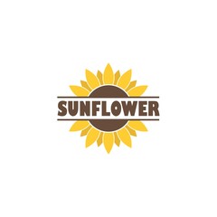 Sunflower icon logo isolated on white background