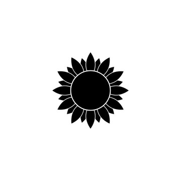 Sunflower icon logo isolated on white background