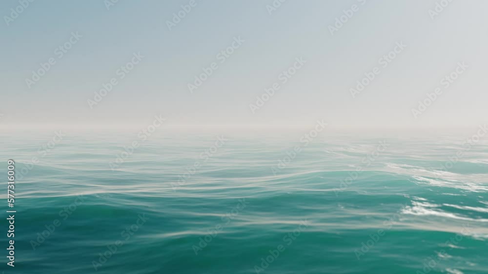 Poster seamless loop of a tranquil ocean waves.