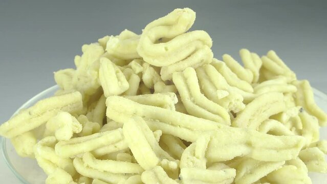 Nimco, Closeup Shot of Nimko Snacks, Indian or Pakistani Traditional Refreshment for Tea Time or Evening Brunch.