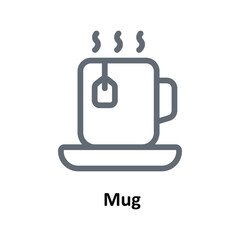 Mug Vector  Outline Icons. Simple stock illustration stock