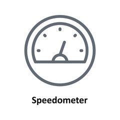 Speedometer Vector  Outline Icons. Simple stock illustration stock