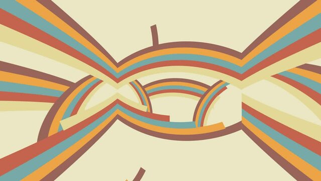 60s 70s animation vintage retro colors background video in modern style classic rotation rainbows