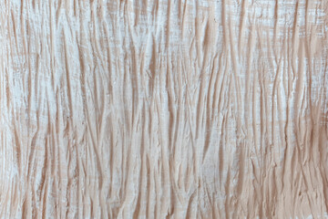 Textured plaster in the form of lines. Wall decoration. Abstract white background.