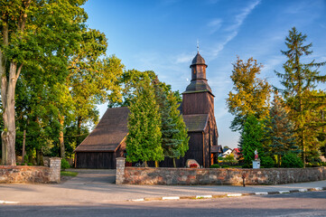 Wooden church of St. Marcin Bishop in Stara Wisniewka, Greater Poland Voivodeship, Poland	
 - obrazy, fototapety, plakaty