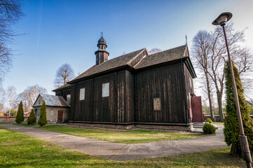 Church of St. Wojciech built in the second half of the XVII century. Niesulkow, Lodz Voivodeship, Poland.