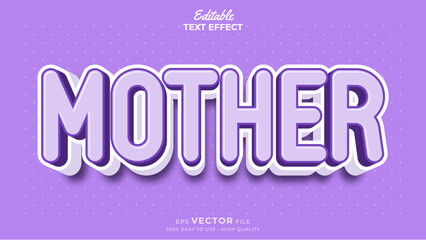 Fototapeta na wymiar Editable text effect Happy Mother's Day template style premium vector
