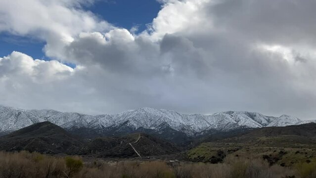 Timelapse Video of Clouds over San Gabriel Mountains, Acton, California