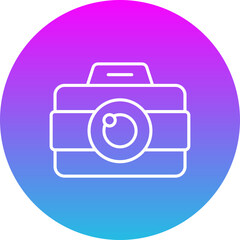 Camera Gradient Circle Line Inverted Icon