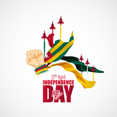 happy independence day Togo vector illustration