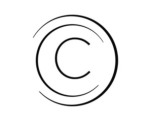 C letter vector with circle creative design template elements.