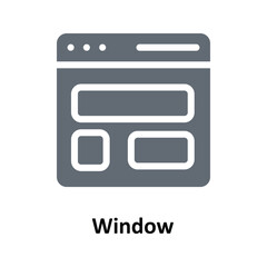 Window Vector  Solid Icons. Simple stock illustration stock