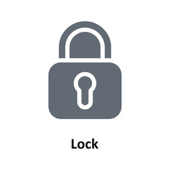 Lock Vector  Solid Icons. Simple stock illustration stock