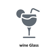 wine Glass Vector  Solid Icons. Simple stock illustration stock