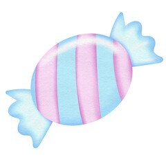 pastel candy watercolor illustration 