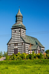 Half-timbered Church of St. Trinity in Wielki Buczek, Greater Poland Voivodeship, Poland	