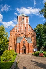 Naklejka premium Church of St. Apostles Peter and Paul in Police - Jasienica. Police, West Pomeranian Voivodeship, Poland.