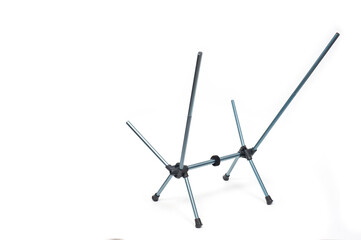 Folding quick-assembled lightweight travel chair on a white background.