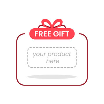 free gift frame template concept illustration flat design vector icon