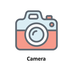 Camera Vector Fill Outline Icons. Simple stock illustration stock
