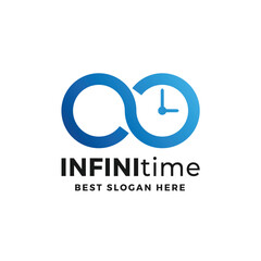 Infinity Time Gradient Icon Logo Vector
