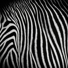 Fototapeta na wymiar Zebra Portrait. Illustration AI Generative.