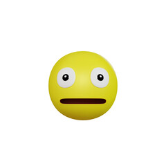 Emoji yellow face and emotion with afraid and excited. Facial expression.