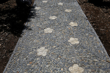 stone walkway in a japanese garden