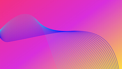 purple magenta orange yellow blue wavy tech gradient color background vector illustration