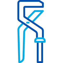 Pipe wrench thin line icon. Modern vector illustration of plumber's equipment.