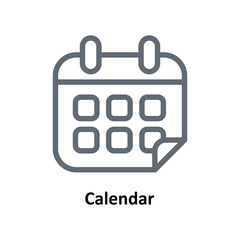 Calendar Vector  Outline Icons. Simple stock illustration stock