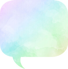 Colorful gradient speech bubbles in watercolor style. 