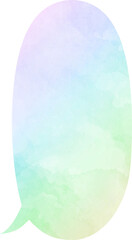 Colorful gradient speech bubbles in watercolor style. 