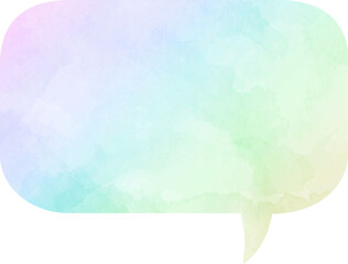 Colorful gradient speech bubbles in watercolor style. 