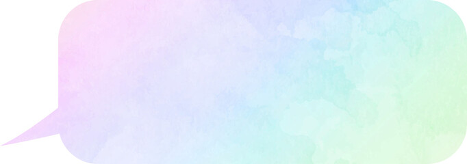 Colorful gradient speech bubbles in watercolor style. 