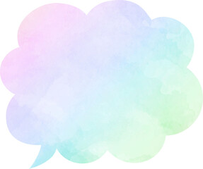 Colorful gradient speech bubbles in watercolor style. 