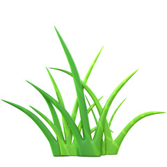 green grass plant 3d illustration